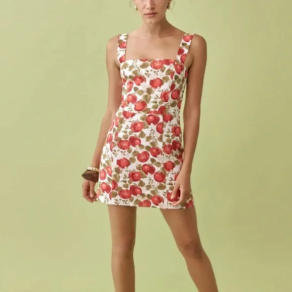 Reformation | Dresses | Reformation Brigitte Linen Dress Tomatoes | Poshmark